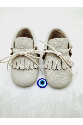 پاپوش بژ بچه گانه چرم خالص Tiny - کد 826044208
