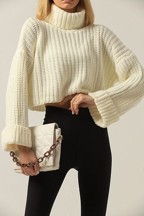 پلیور نباتی زنانه ساده Dier Moda - کد 853398125