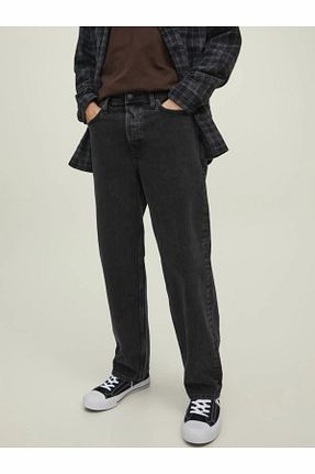 شلوار جین مشکی مردانه پاچه لوله تفنگی Jack & Jones - کد 780399077