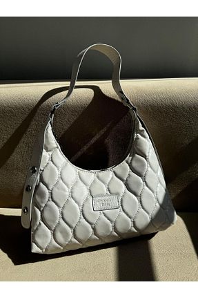 کیف دوشی طوسی زنانه چرم مصنوعی ND Shoes - کد 852823018