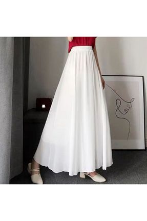 دامن سفید زنانه پارچه MERİT FASHION - کد 853250953