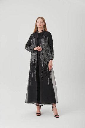 لباس مجلسی حجاب مشکی زنانه یقه ایستاده stil hatun butik - کد 853452903