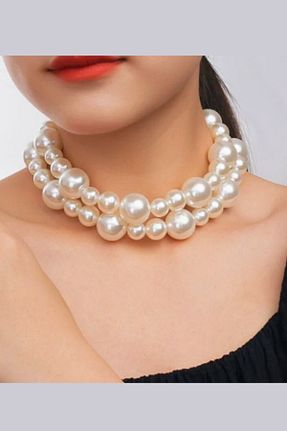 گردنبند جواهر قهوه ای زنانه اکریلیک PETEK AKSESUAR - کد 817197402
