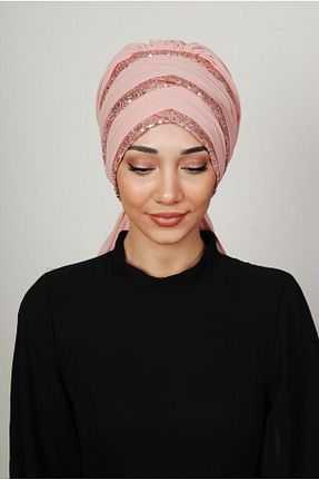 روسری صورتی شیفون Yasmin S