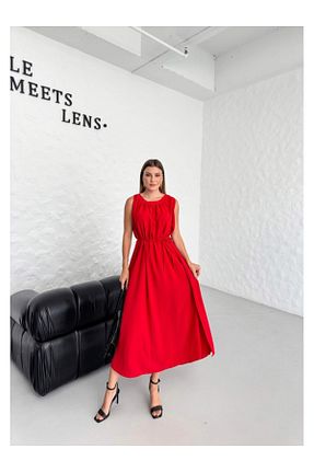 لباس قرمز زنانه بافتنی Elif Özbey Butik - کد 839039089