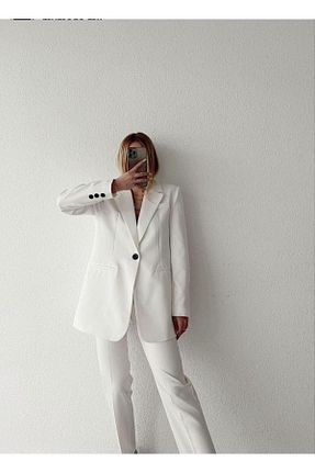 ست بالاتنه و پائین تنه سفید زنانه بافتنی Moda İkra - کد 853418277