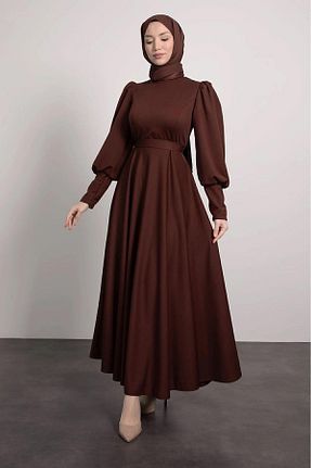 لباس حجاب قهوه ای زنانه رگولار ENKA BUTİK - کد 815842573