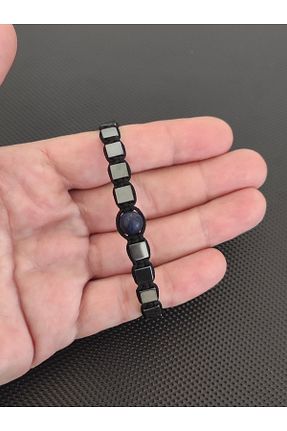 دستبند جواهر طوسی مردانه سنگ طبیعی tahrastone - کد 815067451