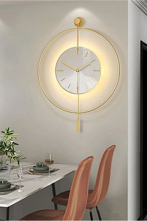 ساعت دیواری طلائی 60 * 80 MetaQuartz Aksesuar - کد 774065601