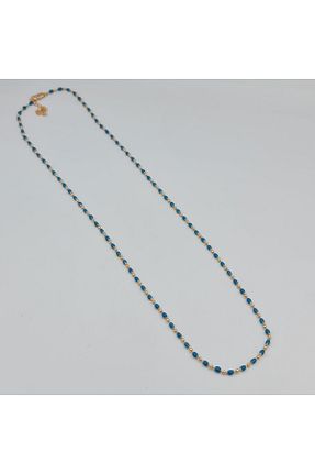 گردنبند استیل ( فولاد ) آبی زنانه پوشش لاکی SE Jewellery - کد 853460462
