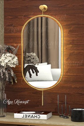 آینه طلائی فلزی AGA KONSEPT - کد 853198565