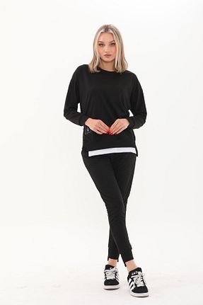 ست بالاتنه و پائین تنه مشکی زنانه بافت Limerence - کد 475981450