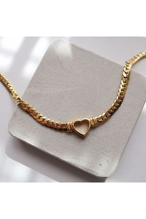 گردنبند استیل ( فولاد ) طلائی زنانه استیل (فولاد) CHARMLUCKY - کد 846707189