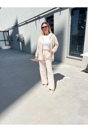 لباس بژ زنانه بافتنی Şevval saraç butik - کد 853474936