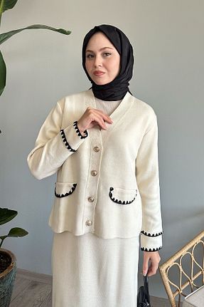 ست بالاتنه و پائین تنه حجاب نباتی زنانه رگولار InStyle - کد 852458304