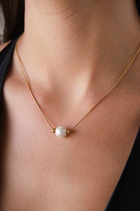 گردنبند استیل ( فولاد ) طلائی زنانه استیل ضد زنگ ByFlorya Jewelry - کد 848792752