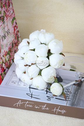 دسته گل عروس سفید Yapay Çiçek Deposu - کد 848395374