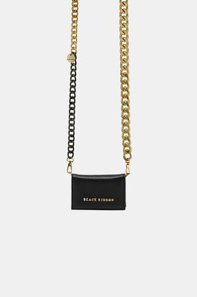 جا کارتی مشکی زنانه چرم خالص Black Ribbon - کد 75436090