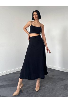 دامن مشکی زنانه پارچه PADOVA - کد 842807546