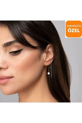 گوشواره طلا زرد زنانه 14 عیار Piano Jewellery - کد 363262526