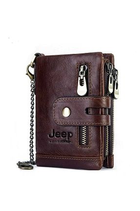 کیف پول قهوه ای زنانه ابعاد بزرگ Jeep - کد 101228466