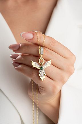 گردنبند نقره طلائی زنانه 925 عیار Silvano Jewelry - کد 853739595
