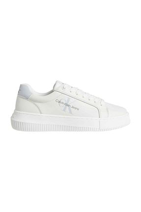 کفش اسنیکر سفید زنانه چرم اصل Calvin Klein - کد 852754079