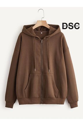سوئیشرت قهوه ای زنانه چاپی DAXİS Sportwear Company - کد 764916608