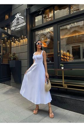 لباس سفید زنانه بافتنی Meros Atelier - کد 841728304