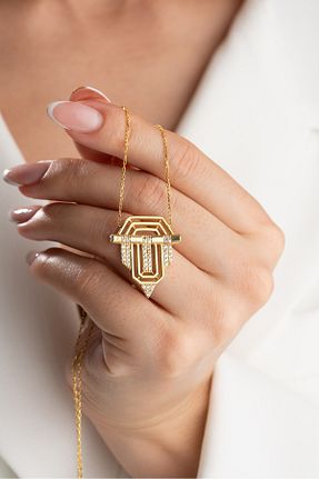 گردنبند نقره طلائی زنانه 925 عیار Silvano Jewelry - کد 853743624