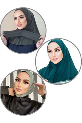 شال خاکی زنانه پنبه ای Organic Scarfs - کد 751686318