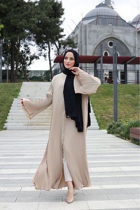 کلاه و ابایا طوسی زنانه بافتنی Pieef - کد 853792129