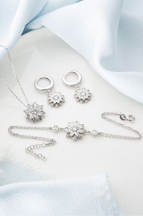 ست نقره زنانه زیرکن Silvano Jewelry - کد 853784191