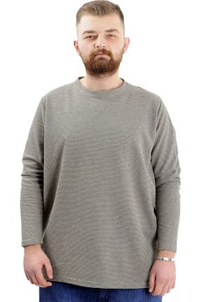 سوئیشرت سایز بزرگ خاکی مردانه سایز بزرگ Modexl - کد 853812411