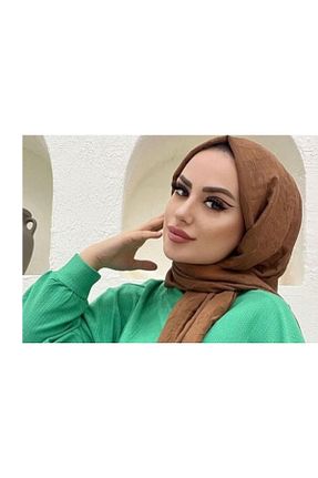 شال قهوه ای زنانه پنبه ای HAR-UM Ticaret - کد 302724265