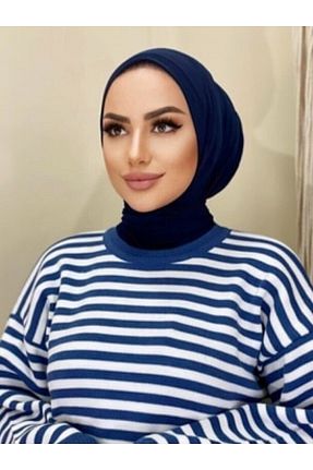 شال سرمه ای زنانه پنبه ای Organic Scarfs - کد 379322838