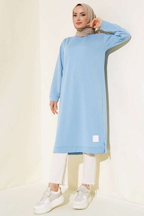 تونیک حجاب آبی بافتنی YAZGI MODA - کد 853858796