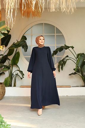 کلاه و ابایا سرمه ای زنانه پنبه ای gülmedine - کد 834793031
