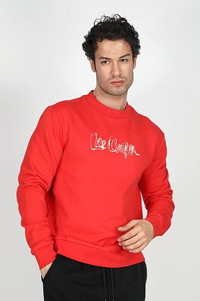 سوئیشرت قرمز مردانه چاپی Lee Cooper - کد 853861247