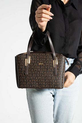 کیف دوشی قهوه ای زنانه چرم خالص Just Polo - کد 853891789