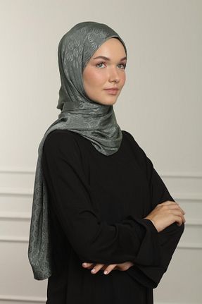 شال سبز زنانه ابریشم MAQ DESIGN - کد 853889953