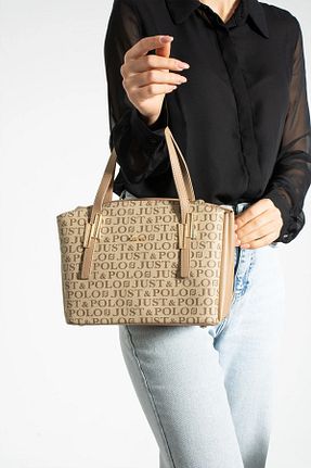 کیف دوشی بژ زنانه چرم خالص Just Polo - کد 853891854