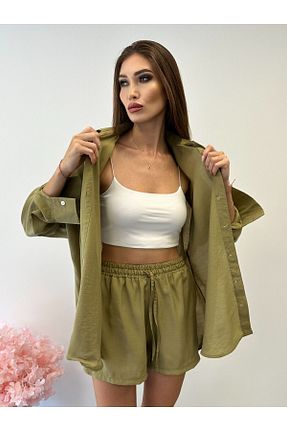 ست بالاتنه و پائین تنه خاکی زنانه بافتنی ossons - کد 844027548