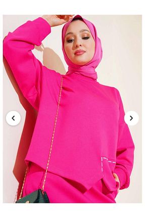 ست بالاتنه و پائین تنه صورتی زنانه بافتنی Esse - کد 820516776