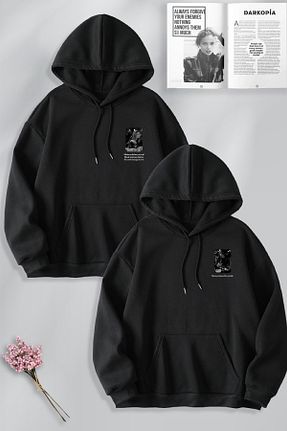 سوئیشرت مشکی زنانه چاپی darkopia - کد 853916890