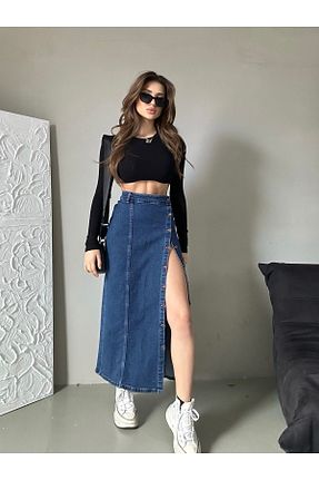 دامن آبی زنانه لیکرا Genel Markalar - کد 854012701