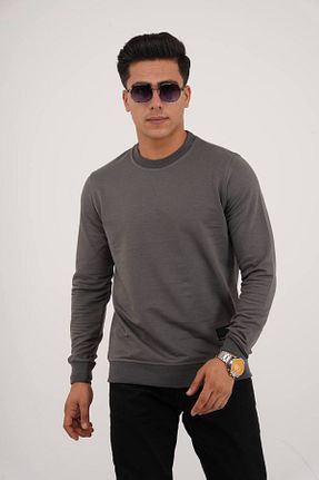 سوئیشرت طوسی مردانه İpliği Boyalı Est Estola - کد 854012972