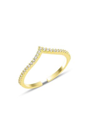انگشتر نقره طلائی زنانه زیرکن Söğütlü Silver - کد 745217617