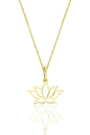 گردنبند نقره طلائی زنانه 925 عیار Söğütlü Silver - کد 374749037