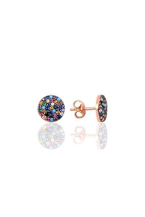 گوشواره نقره صورتی زنانه 925 عیار Söğütlü Silver - کد 31301778